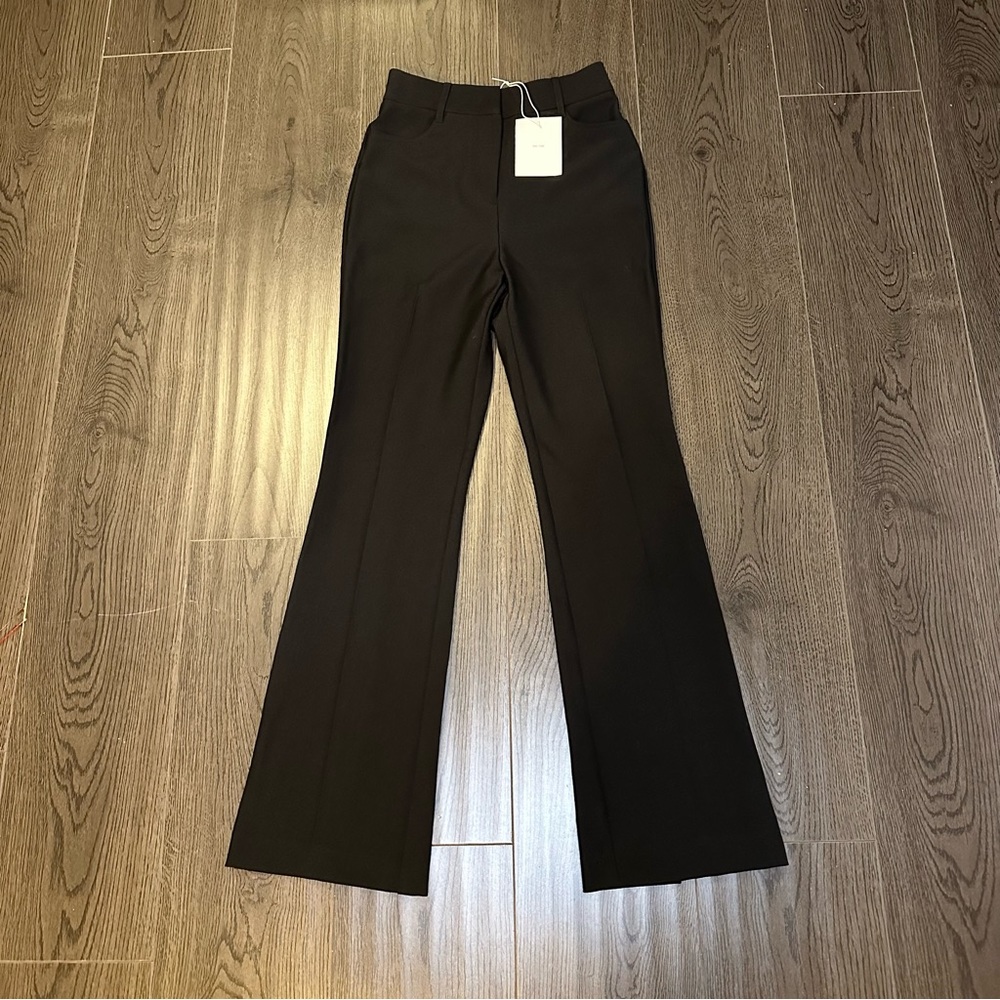Oak + Fort Women’s Black Slit Slim Straight Trousers Size 0 Retail $98 CAD